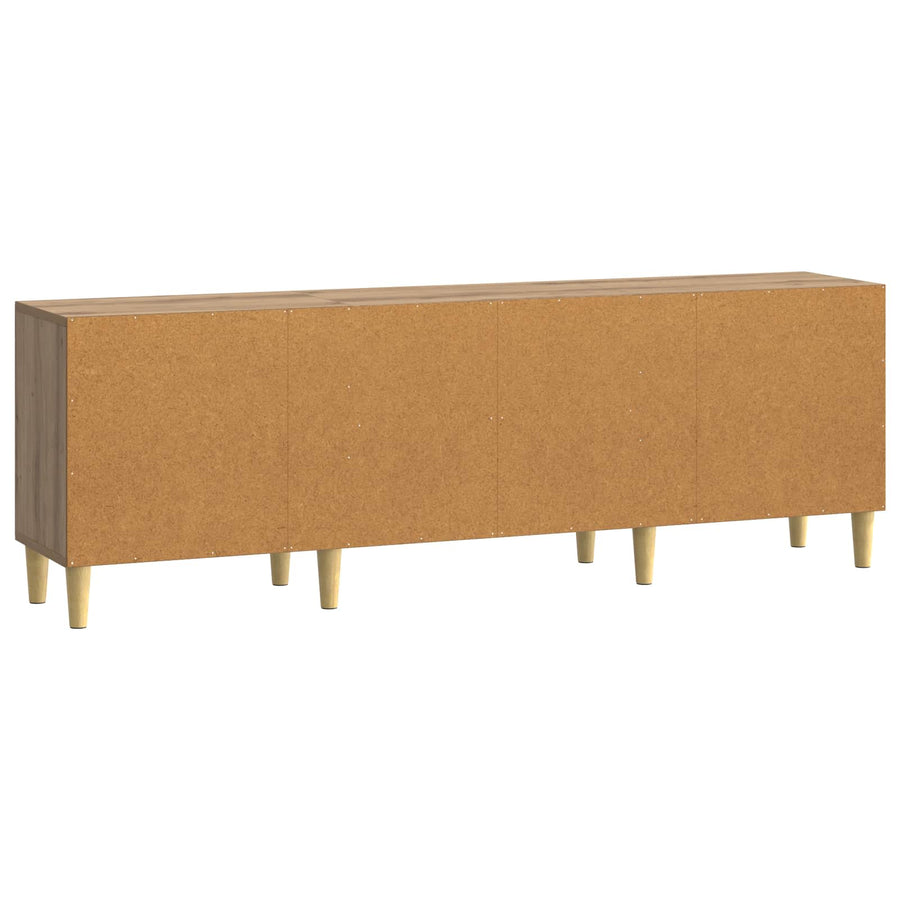 TV-kast 150 x 31 x 50 cm Artisanaal eiken Bewerkt hout