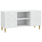TV-kast 102x34,5x50 cm wit bewerkt hout