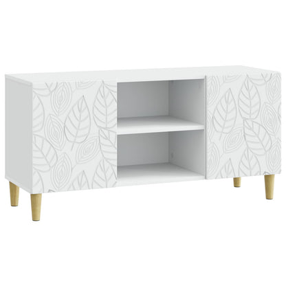 TV-kast 102 x 34,5 x 50 cm Wit Bewerkt hout