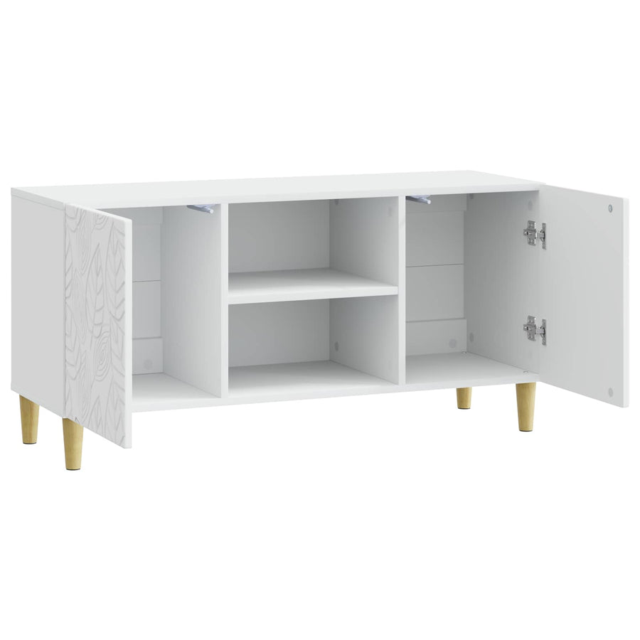 TV-kast 102 x 34,5 x 50 cm Wit Bewerkt hout