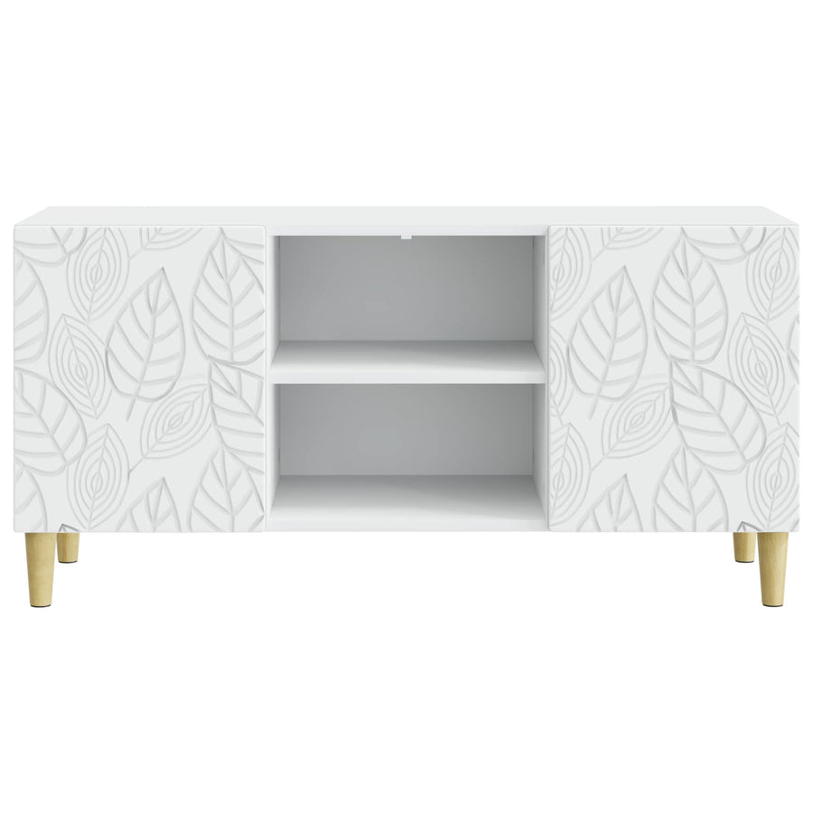 TV-kast 102 x 34,5 x 50 cm Wit Bewerkt hout