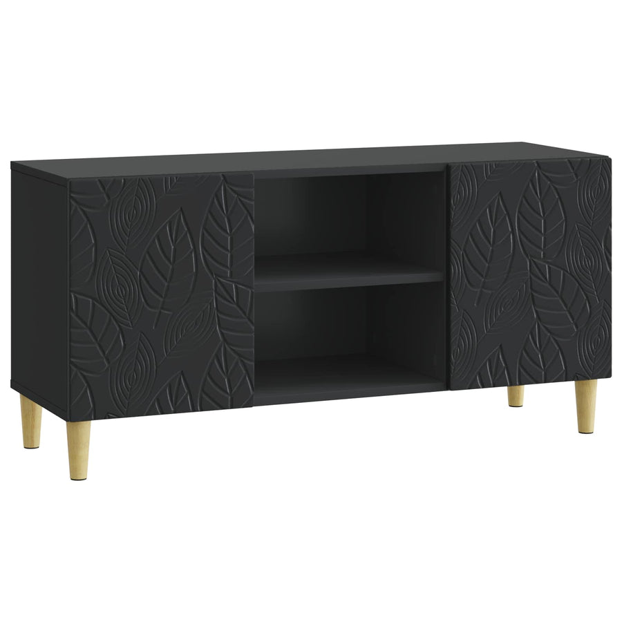 TV-kast 102 x 34,5 x 50 cm Zwart Bewerkt hout