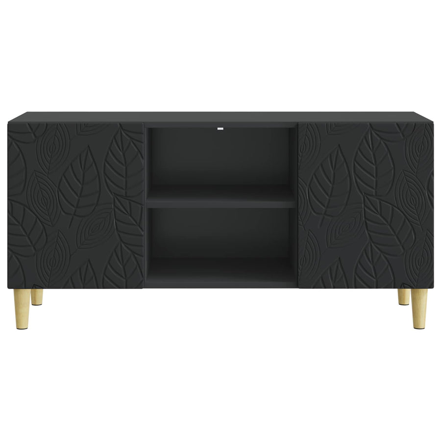 TV-kast 102 x 34,5 x 50 cm Zwart Bewerkt hout