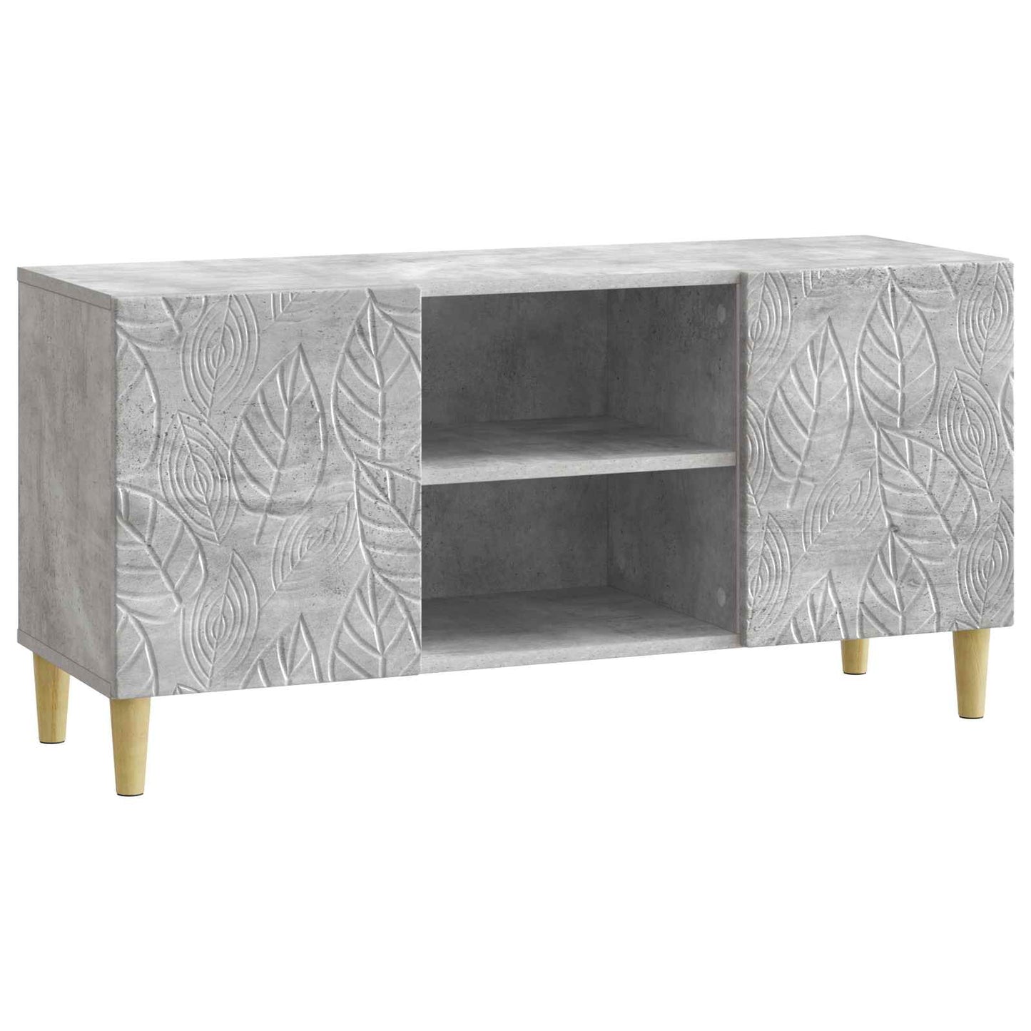 TV-kast 102 x 34,5 x 50 cm Betongrijs Bewerkt hout
