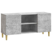 TV-kast 102x34.5x50 cm betongrijs bewerkt hout