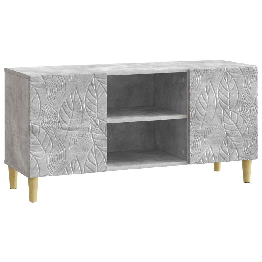 TV-kast 102 x 34,5 x 50 cm Betongrijs Bewerkt hout