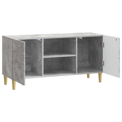 TV-kast 102 x 34,5 x 50 cm Betongrijs Bewerkt hout