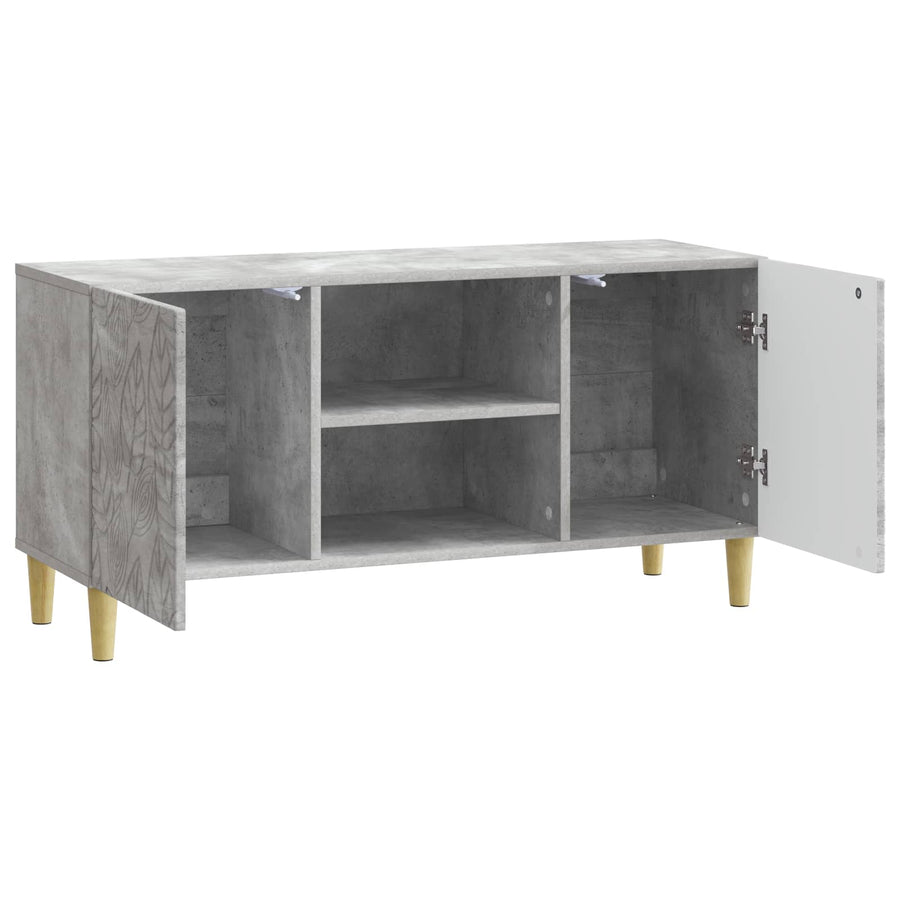 TV-kast 102 x 34,5 x 50 cm Betongrijs Bewerkt hout