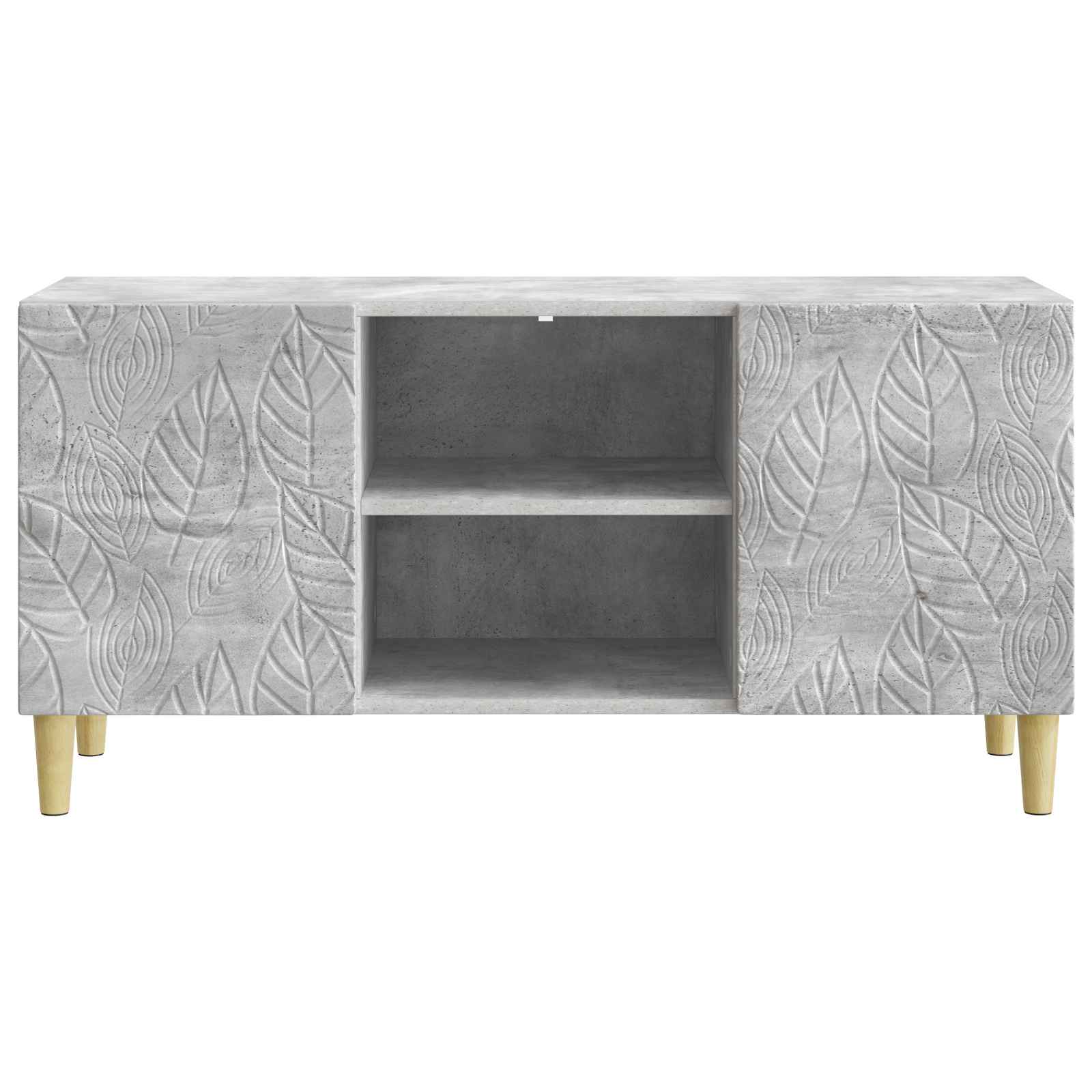 TV-kast 102 x 34,5 x 50 cm Betongrijs Bewerkt hout