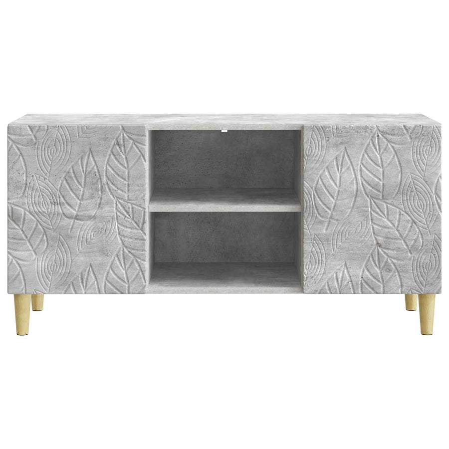 TV-kast 102 x 34,5 x 50 cm Betongrijs Bewerkt hout