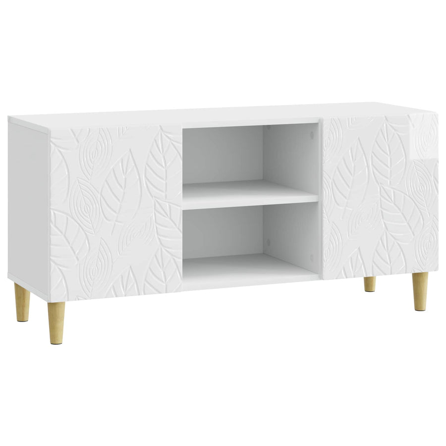 TV-kast 102 x 34,5 x 50 cm Hoogglans Wit Bewerkt hout