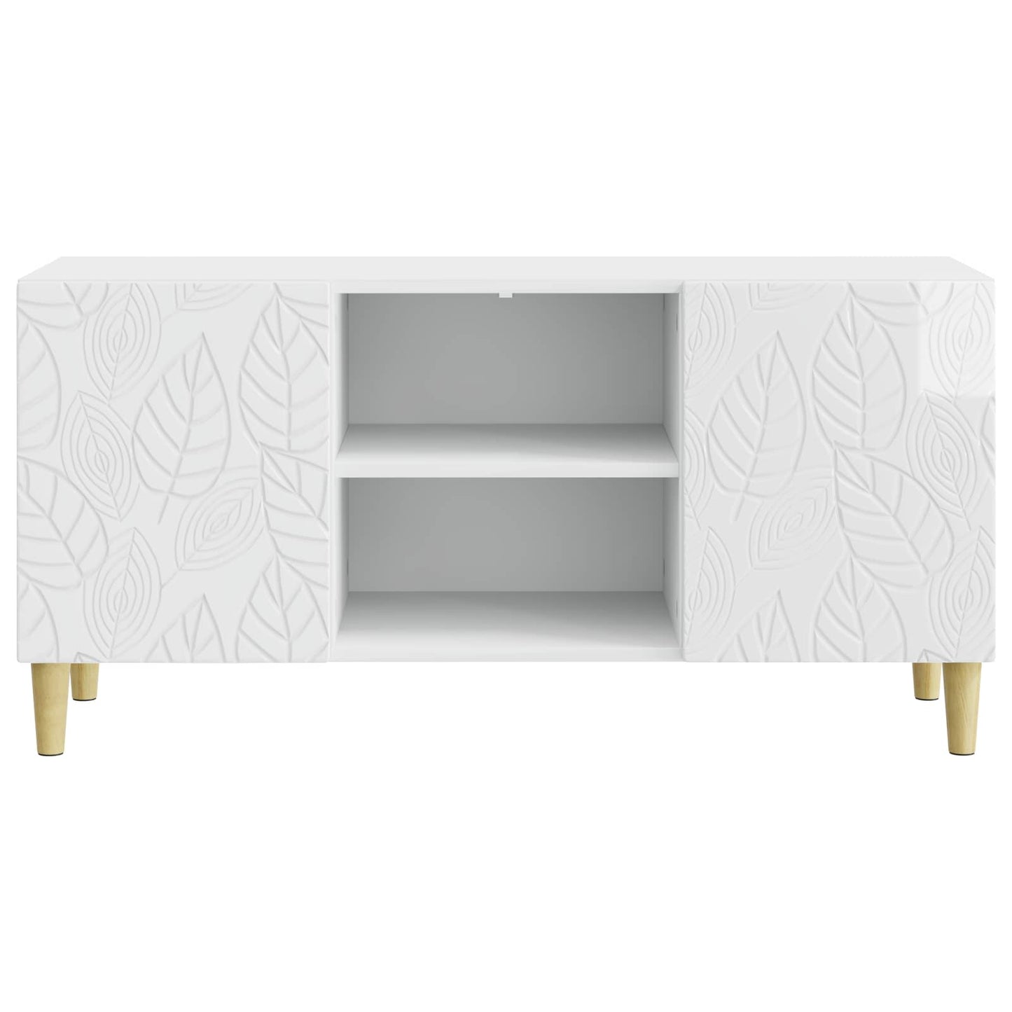 TV-kast 102 x 34,5 x 50 cm Hoogglans Wit Bewerkt hout