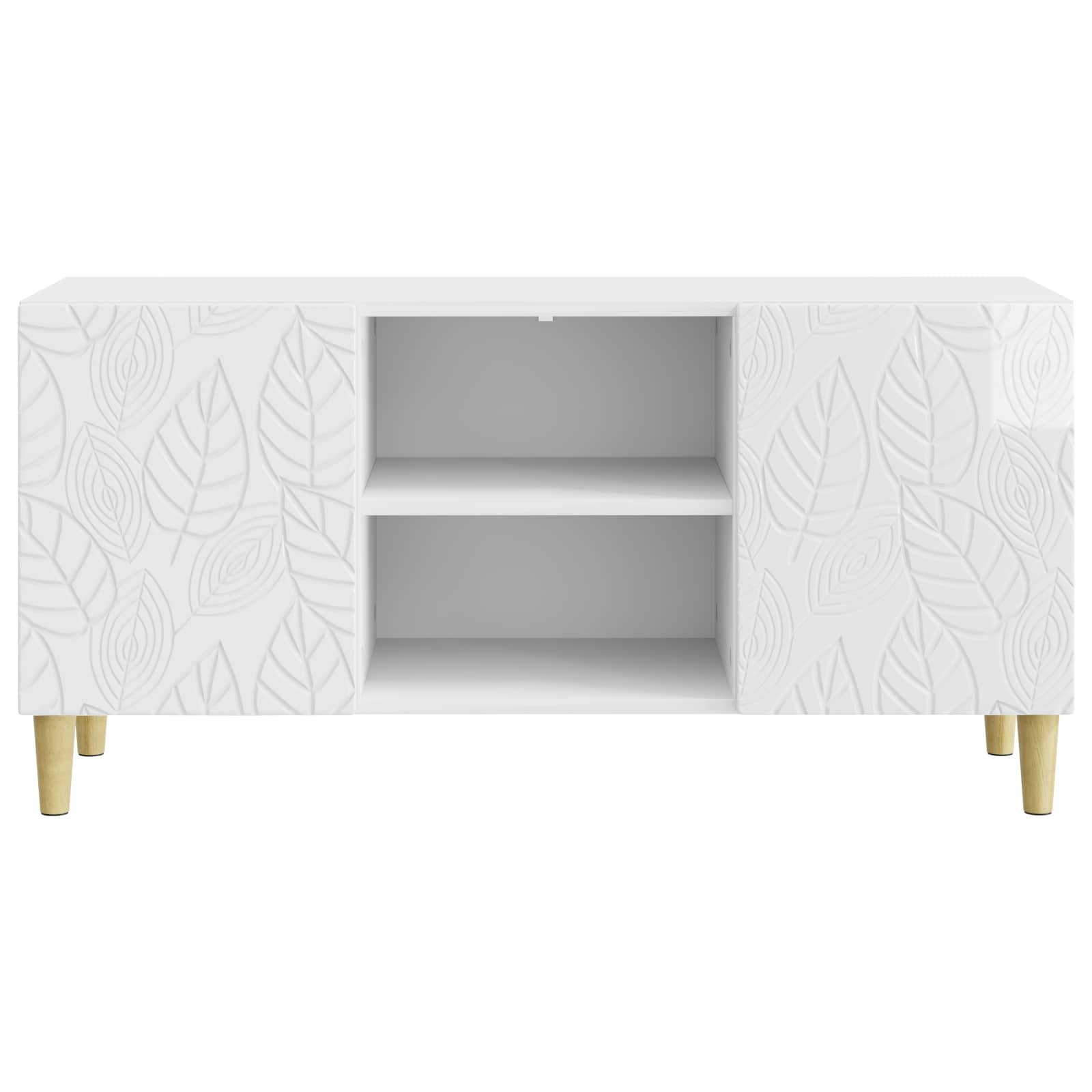 TV-kast 102 x 34,5 x 50 cm Hoogglans Wit Bewerkt hout