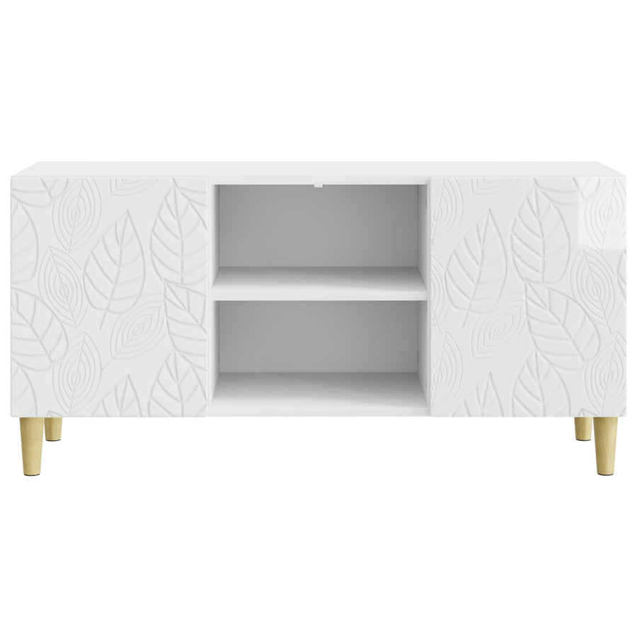 TV-kast 102 x 34,5 x 50 cm Hoogglans Wit Bewerkt hout