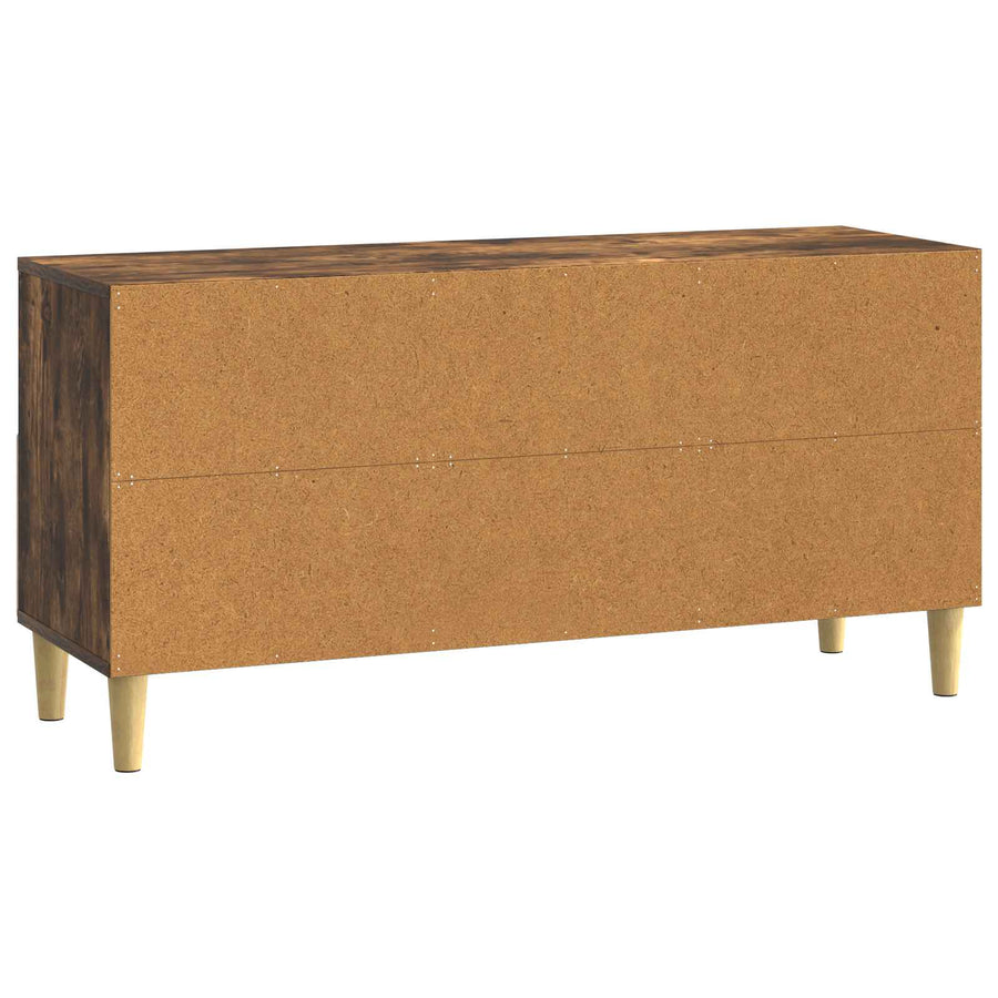TV-kast 102 x 34,5 x 50 cm Gerookt eiken Bewerkt hout