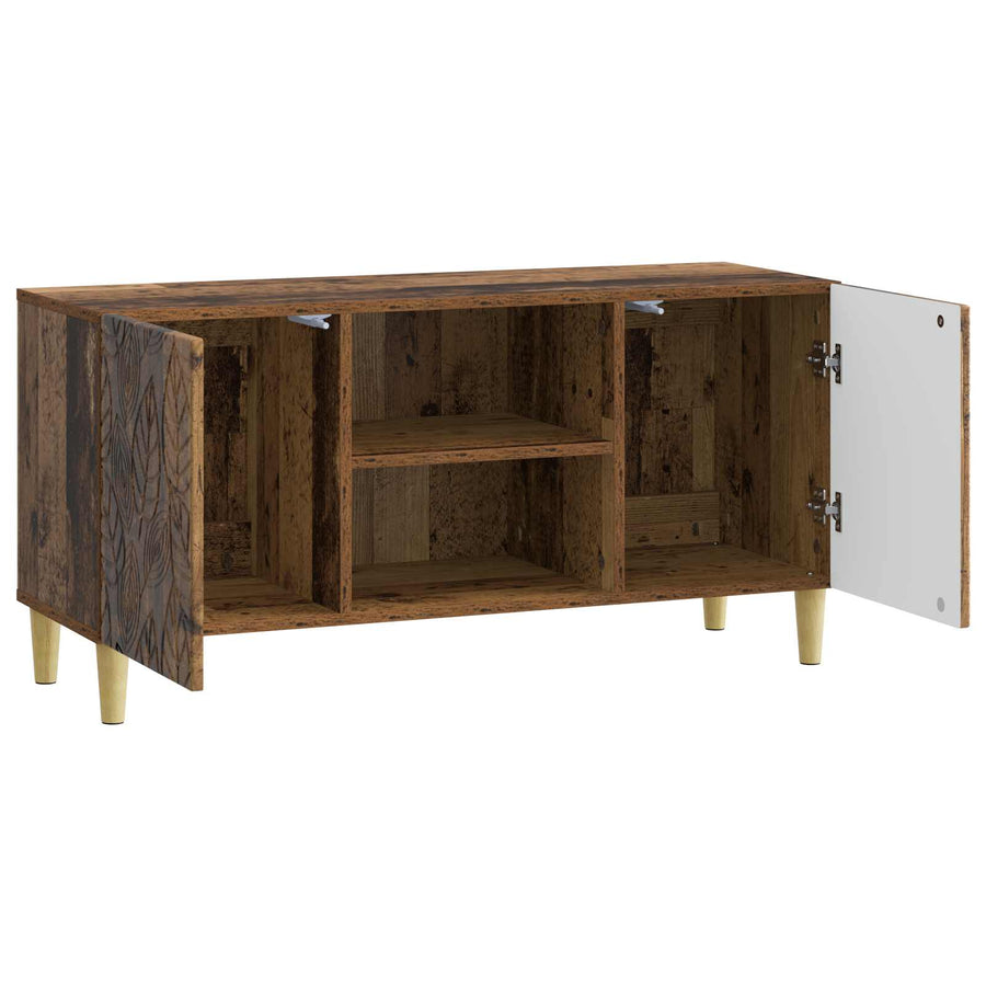 TV-kast 102 x 34,5 x 50 cm Oud hout Bewerkt hout