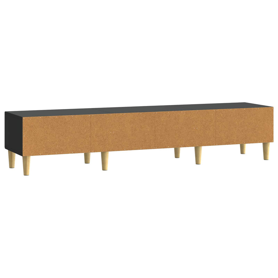TV-kast 147 x 34,5 x 30 cm Zwart Bewerkt hout