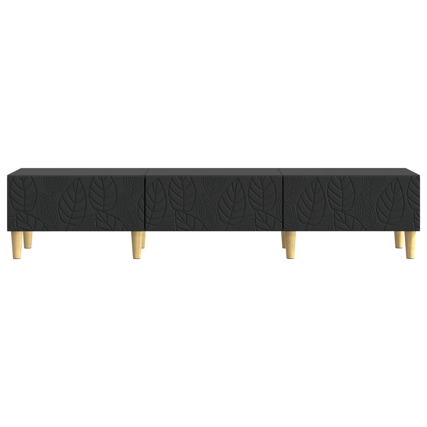 TV-kast 147 x 34,5 x 30 cm Zwart Bewerkt hout