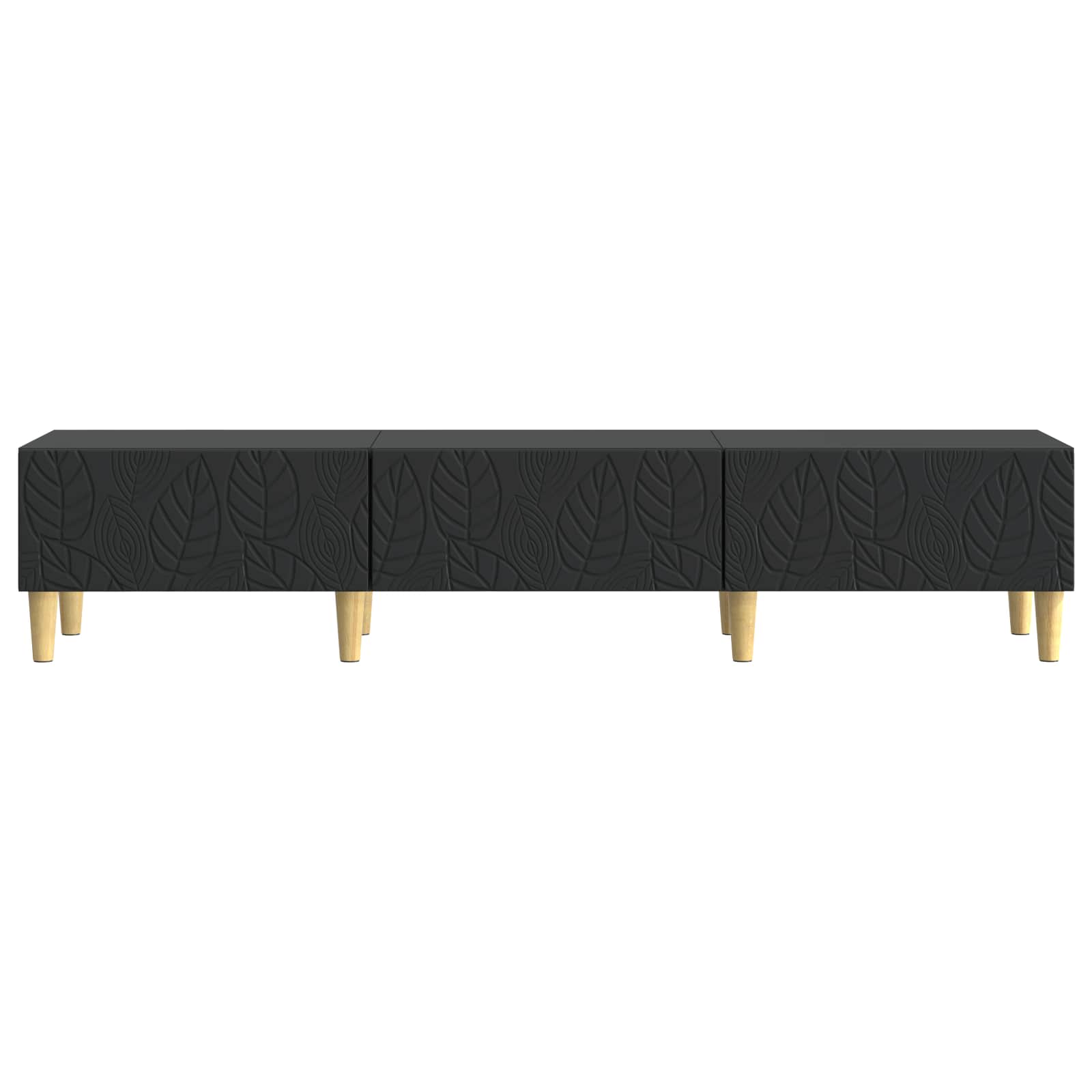 TV-kast 147 x 34,5 x 30 cm Zwart Bewerkt hout