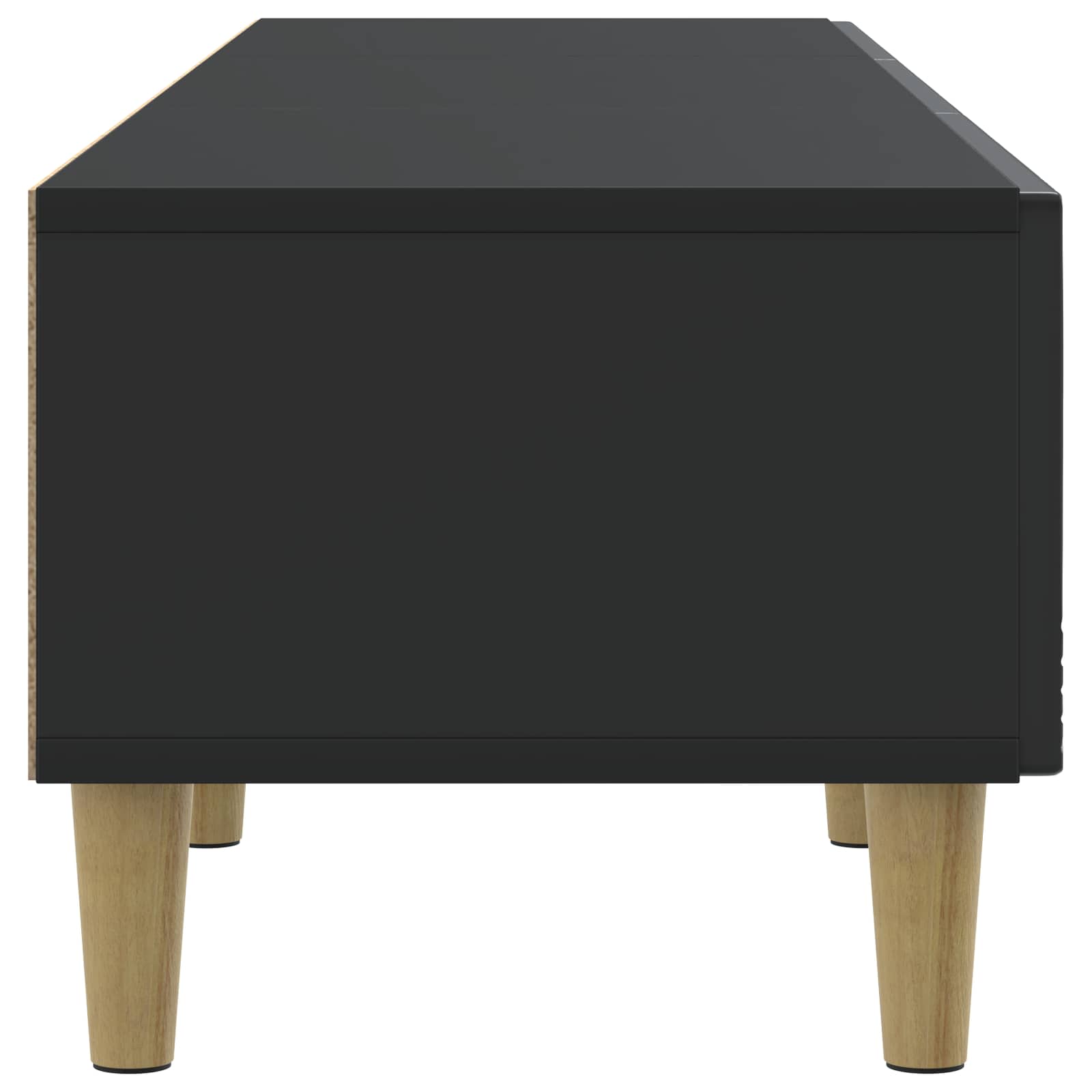 TV-kast 147 x 34,5 x 30 cm Zwart Bewerkt hout