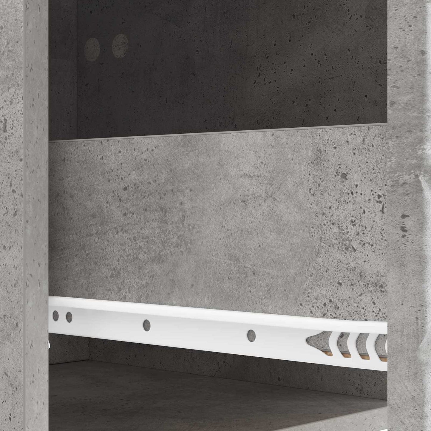 TV-kast 147 x 34,5 x 30 cm Betongrijs Bewerkt hout