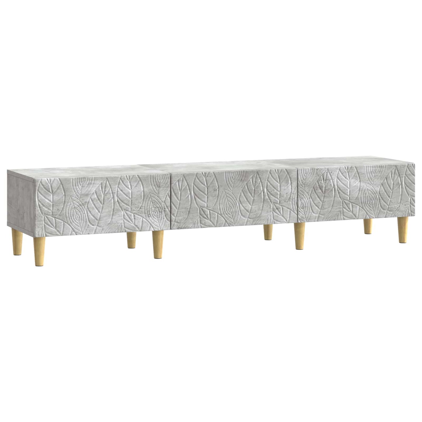 TV-kast 147 x 34,5 x 30 cm Betongrijs Bewerkt hout