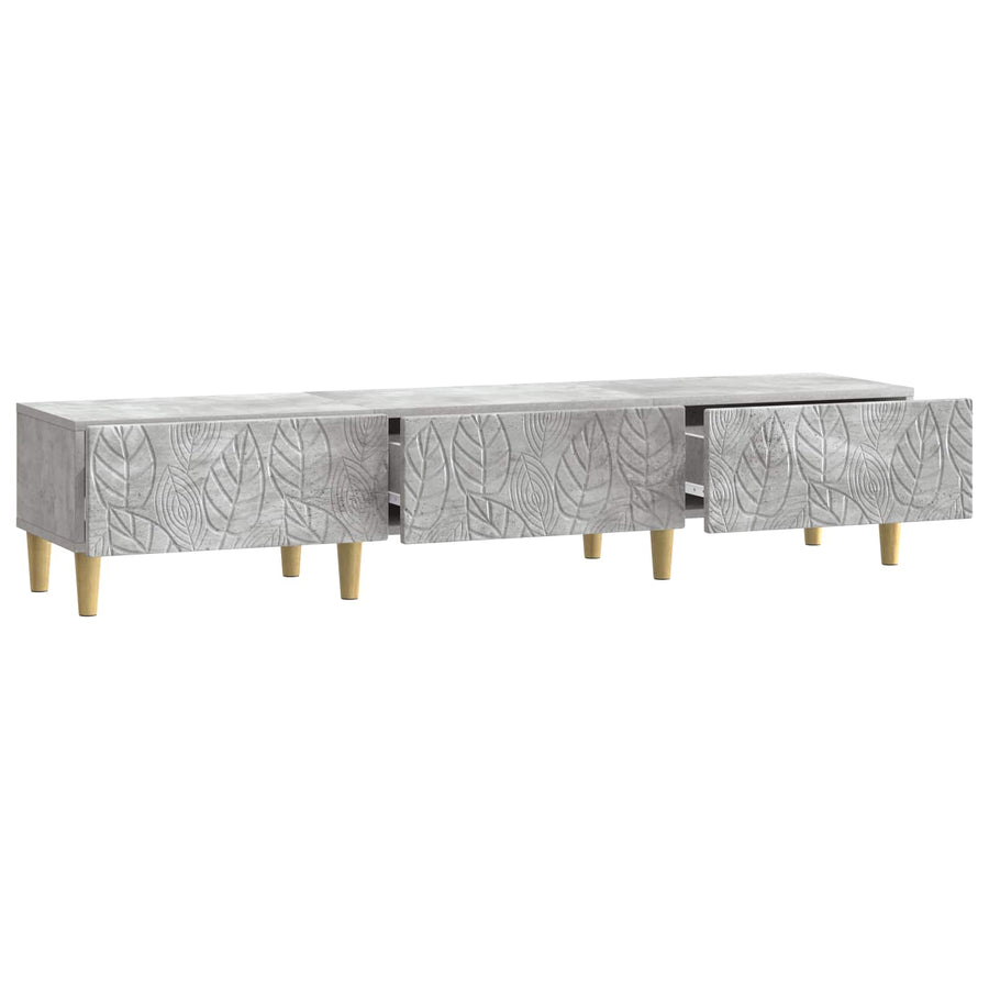 TV-kast 147 x 34,5 x 30 cm Betongrijs Bewerkt hout