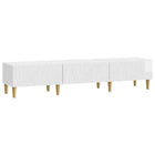 Tv-kast 147x34,5x30 cm hoogglans wit bewerkt hout