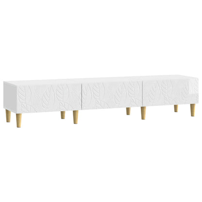 TV-kast 147 x 34,5 x 30 cm Hoogglans Wit Bewerkt hout