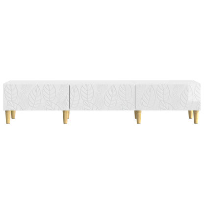 TV-kast 147 x 34,5 x 30 cm Hoogglans Wit Bewerkt hout