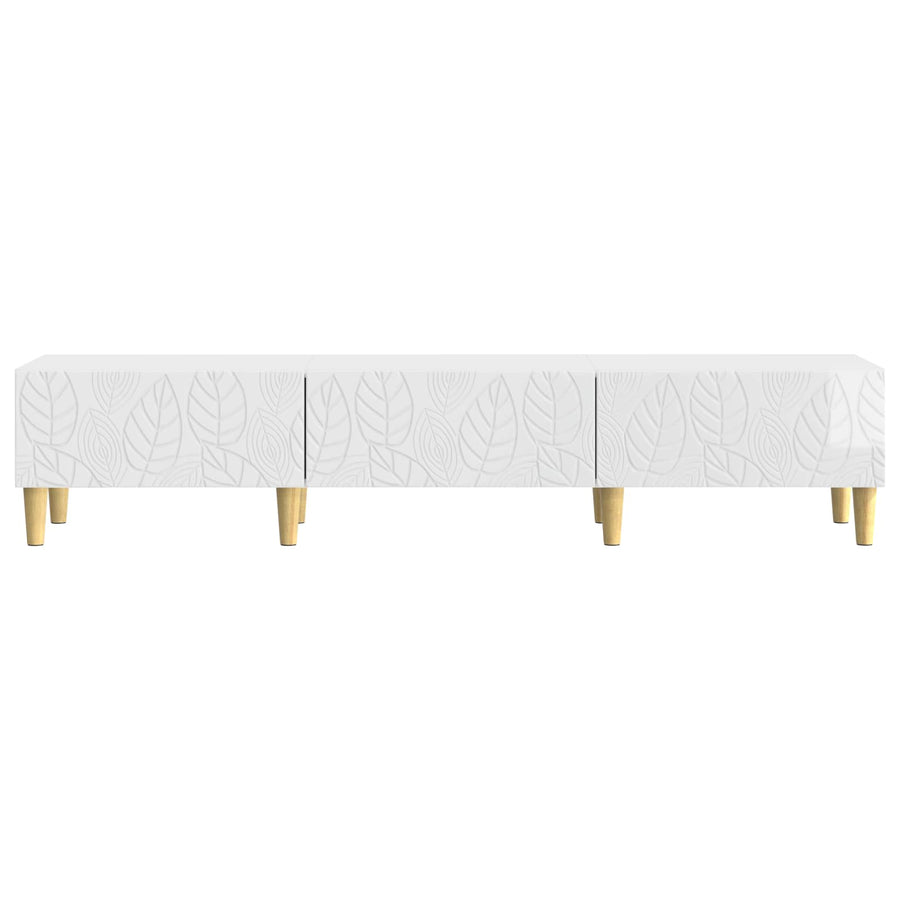 TV-kast 147 x 34,5 x 30 cm Hoogglans Wit Bewerkt hout