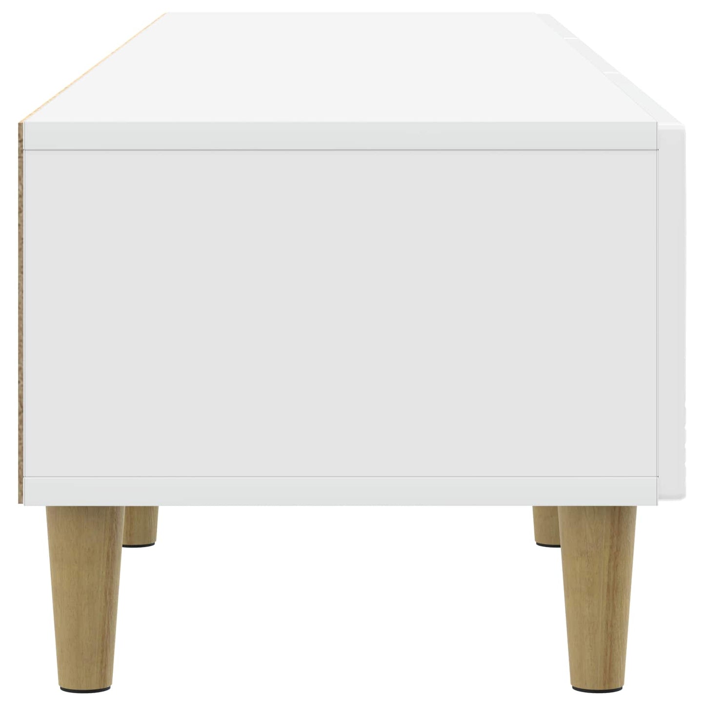 TV-kast 147 x 34,5 x 30 cm Hoogglans Wit Bewerkt hout