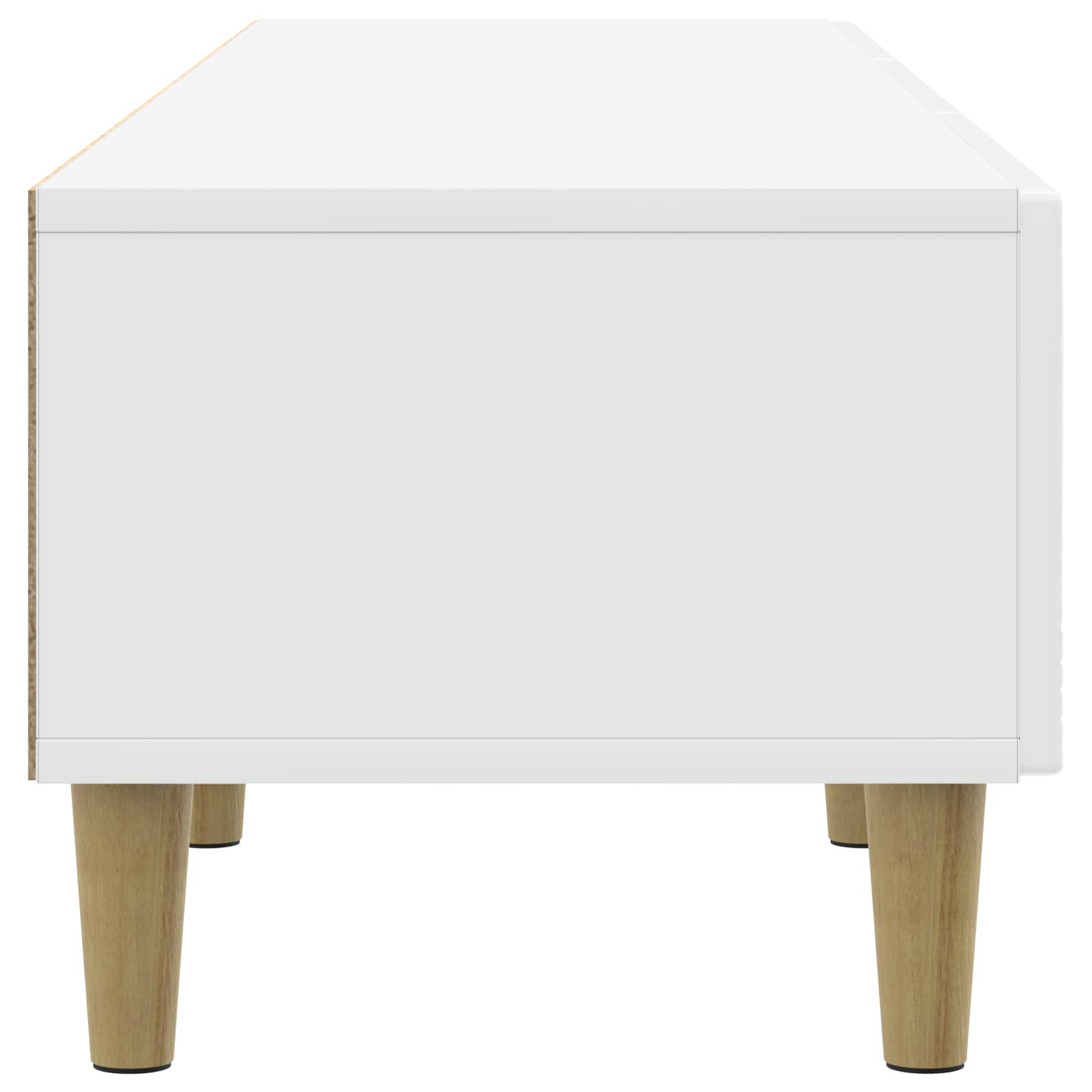 TV-kast 147 x 34,5 x 30 cm Hoogglans Wit Bewerkt hout