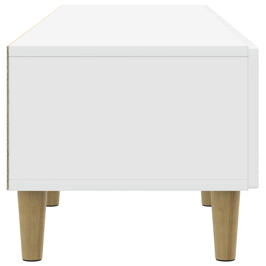 TV-kast 147 x 34,5 x 30 cm Hoogglans Wit Bewerkt hout