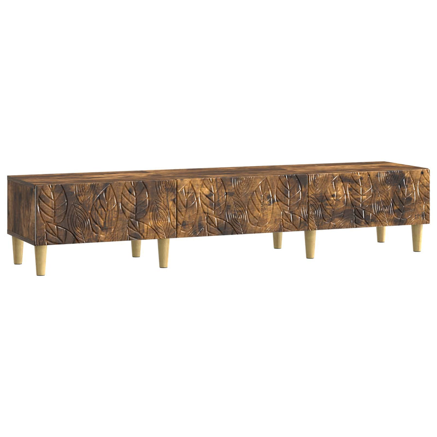 TV-kast 147 x 34,5 x 30 cm Gerookt eiken Bewerkt hout