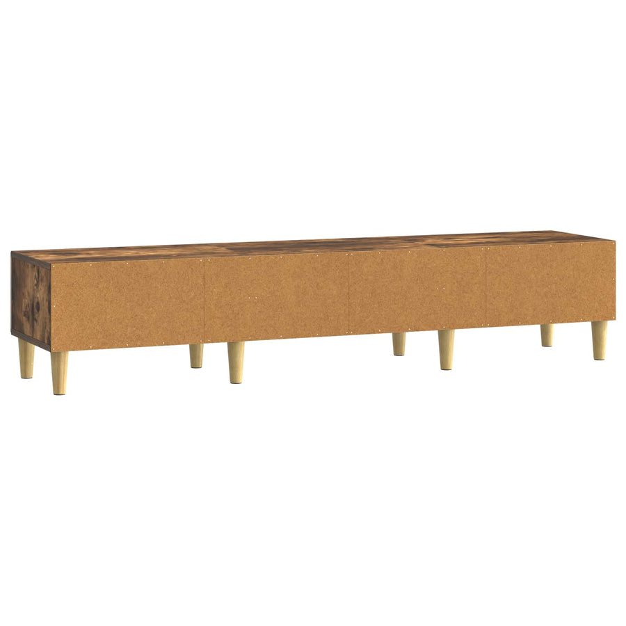 TV-kast 147 x 34,5 x 30 cm Gerookt eiken Bewerkt hout