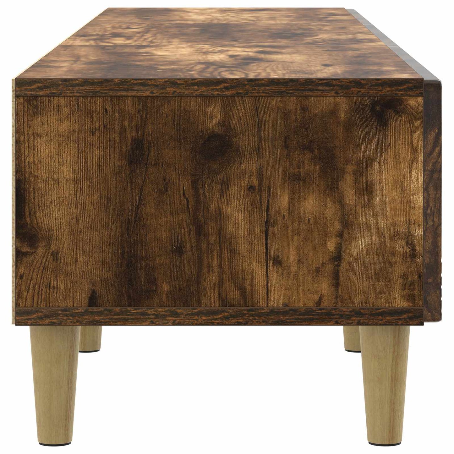 TV-kast 147 x 34,5 x 30 cm Gerookt eiken Bewerkt hout