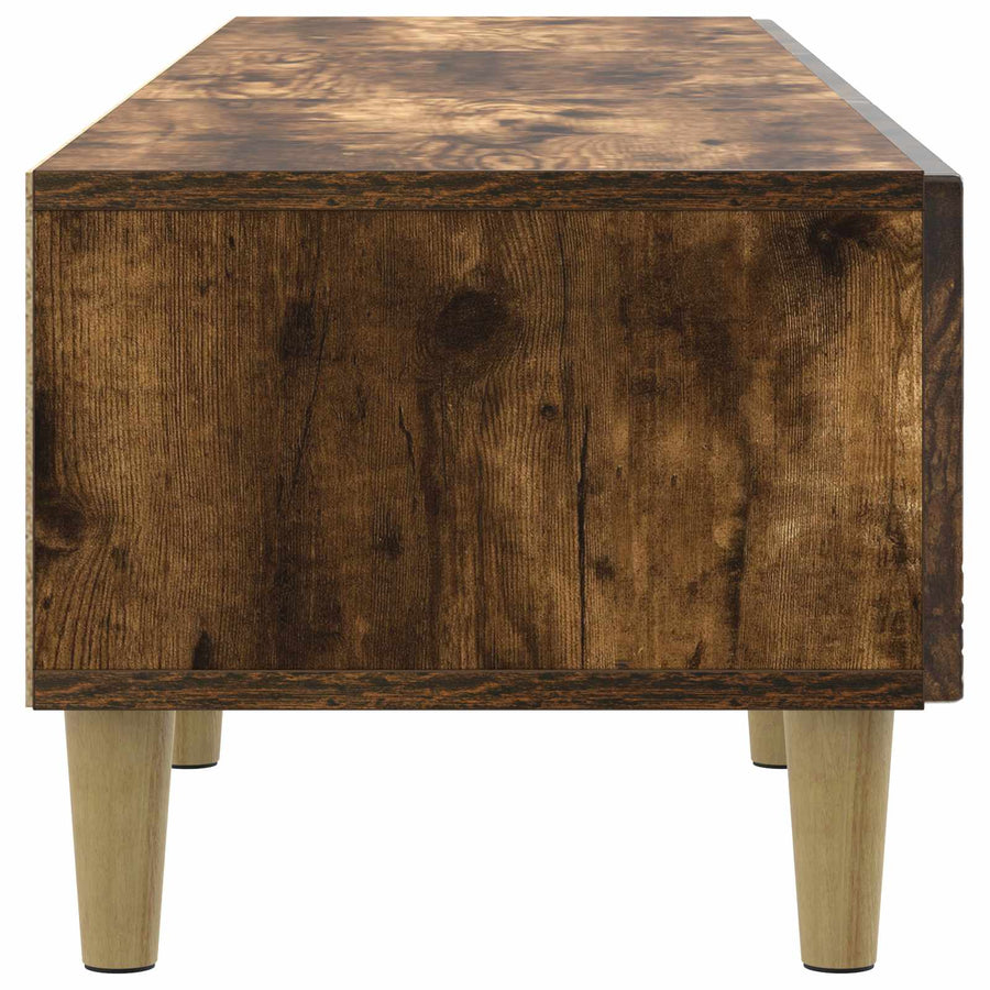 TV-kast 147 x 34,5 x 30 cm Gerookt eiken Bewerkt hout