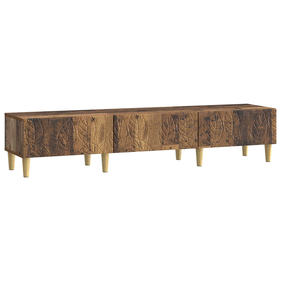 TV-kast 147 x 34,5 x 30 cm Oud hout Bewerkt hout