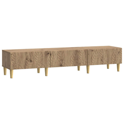 TV-kast 147 x 34,5 x 30 cm Artisanaal eiken Bewerkt hout