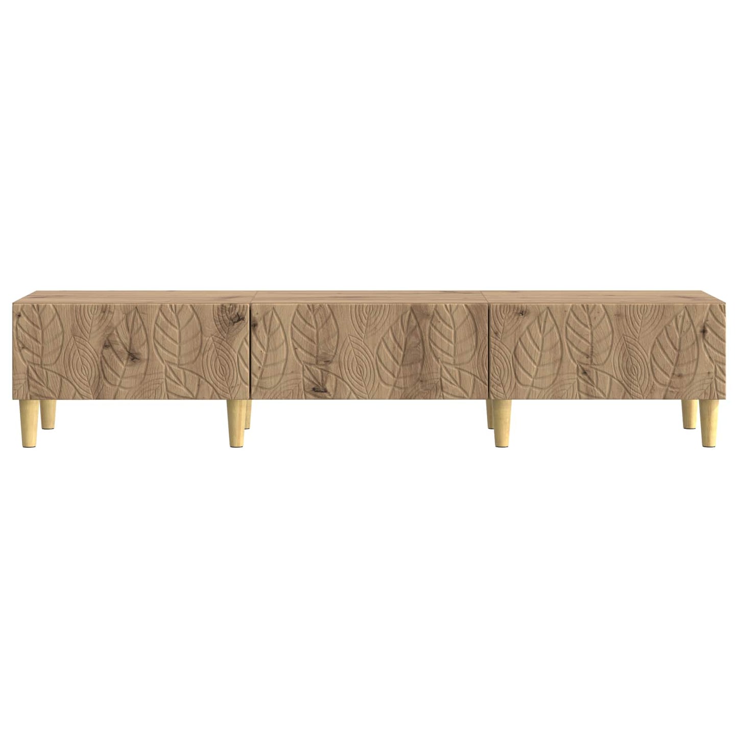 TV-kast 147 x 34,5 x 30 cm Artisanaal eiken Bewerkt hout