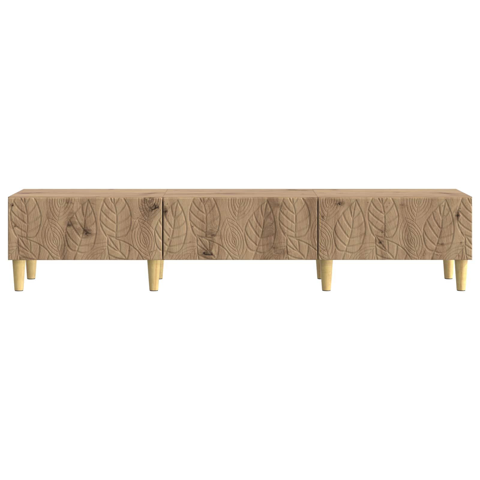 TV-kast 147 x 34,5 x 30 cm Artisanaal eiken Bewerkt hout