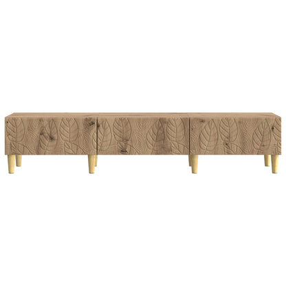 TV-kast 147 x 34,5 x 30 cm Artisanaal eiken Bewerkt hout