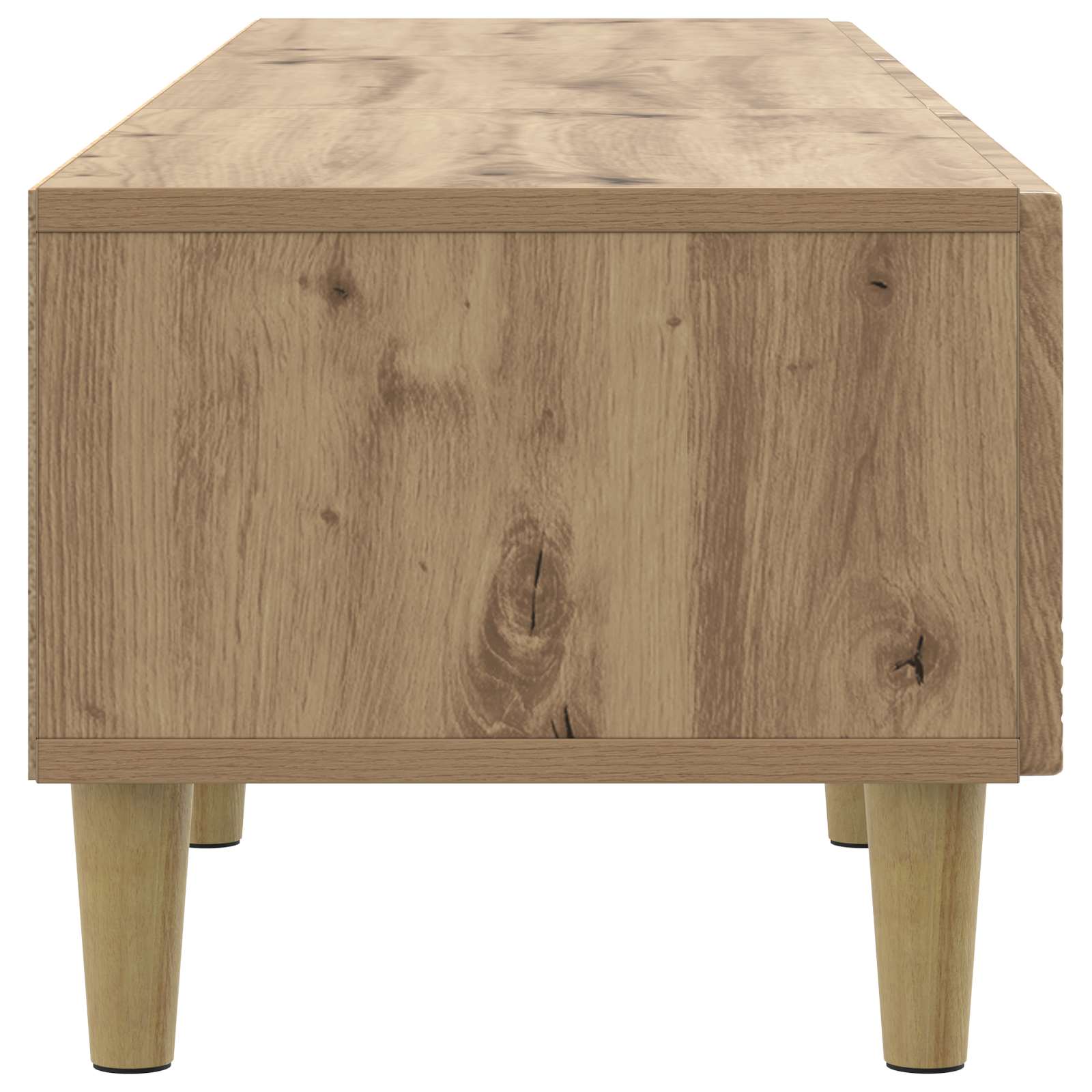 TV-kast 147 x 34,5 x 30 cm Artisanaal eiken Bewerkt hout