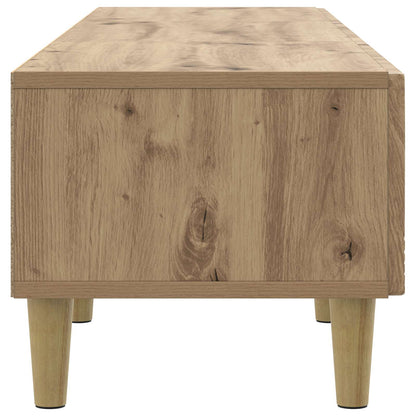 TV-kast 147 x 34,5 x 30 cm Artisanaal eiken Bewerkt hout