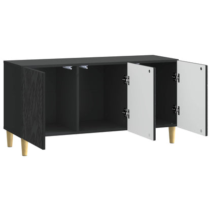 TV-kast 99 x 34,5 x 50 cm Zwart Bewerkt hout