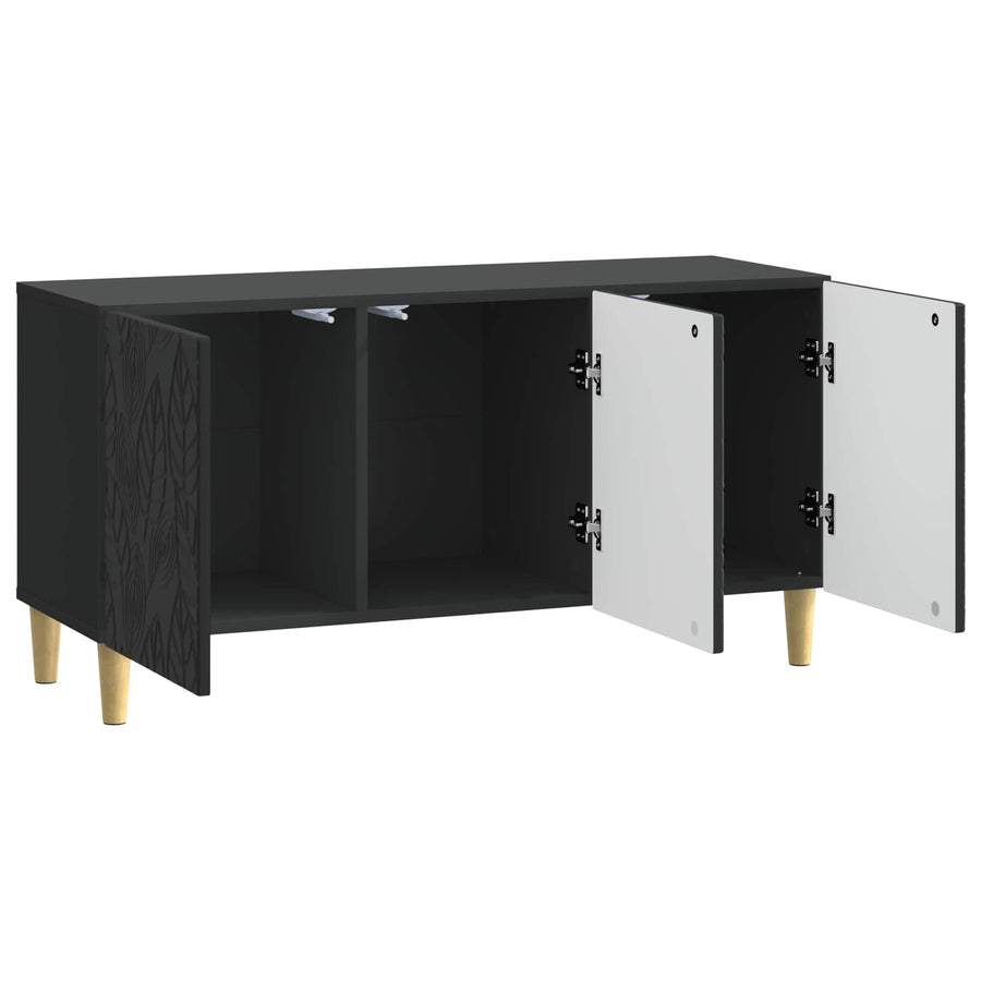TV-kast 99 x 34,5 x 50 cm Zwart Bewerkt hout