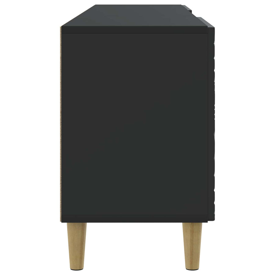 TV-kast 99 x 34,5 x 50 cm Zwart Bewerkt hout