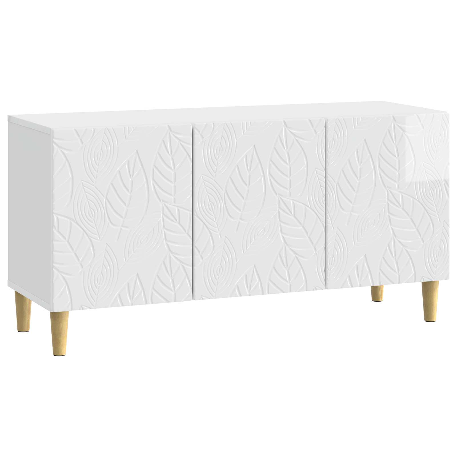 TV-kast 99 x 34,5 x 50 cm Hoogglans Wit Bewerkt hout