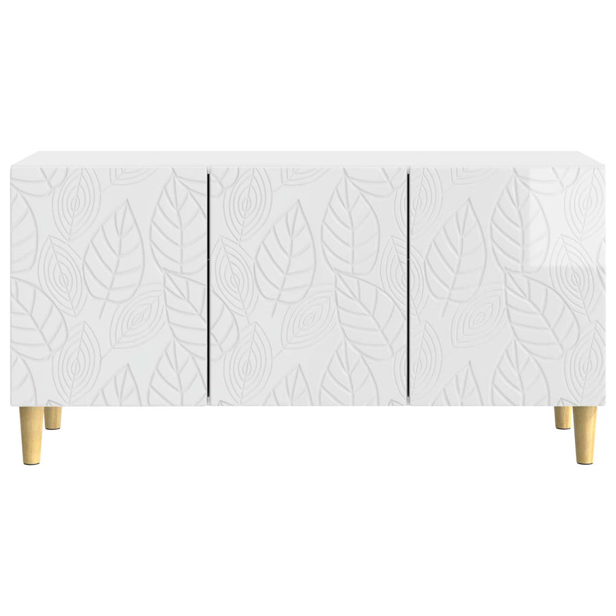 TV-kast 99 x 34,5 x 50 cm Hoogglans Wit Bewerkt hout